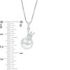 Thumbnail Image 2 of Diamond Accent Smiley Crown Pendant in Sterling Silver