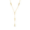 Thumbnail Image 1 of 1/5 CT. T.W. Diamond Geometric Station "Y" Necklace in 10K Gold