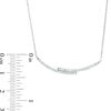 Thumbnail Image 3 of 1/3 CT. T.W. Diamond Bypass Curved Bar Necklace in 10K White Gold