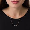 Thumbnail Image 2 of 1/6 CT. T.W. Diamond Twist Curved Bar Necklace in 10K Rose Gold