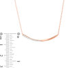 Thumbnail Image 3 of 1/6 CT. T.W. Diamond Twist Curved Bar Necklace in 10K Rose Gold