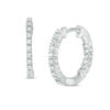 Thumbnail Image 1 of 1/4 CT. T.W. Diamond Inside-Out Hoop Earrings in 10K White Gold