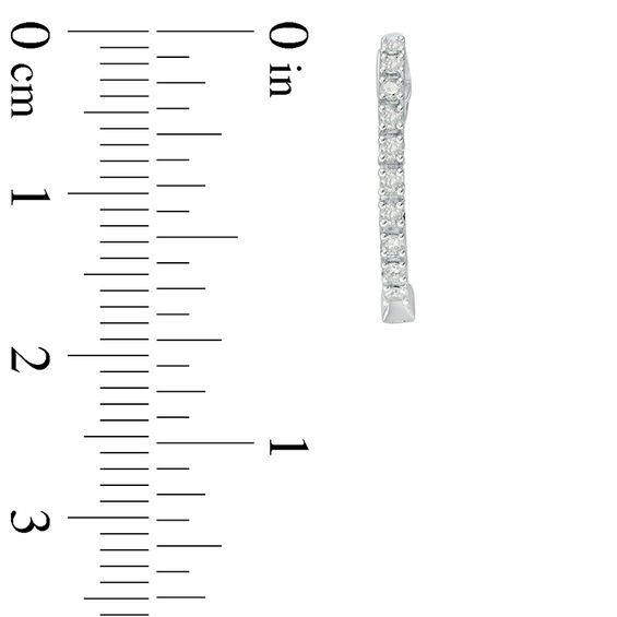 1/4 CT. T.W. Diamond Inside-Out Hoop Earrings in 10K White Gold 1/4 CT. T.W. Diamond Inside-Out Hoop Earrings in 10K White Gold