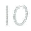 Thumbnail Image 1 of 1/2 CT. T.W. Diamond Inside-Out Hoop Earrings in 10K White Gold