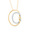 Thumbnail Image 1 of 1/5 CT. T.W. Diamond Oval Double Twist Pendant in 10K Gold
