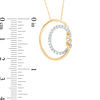 Thumbnail Image 2 of 1/5 CT. T.W. Diamond Oval Double Twist Pendant in 10K Gold