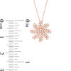 Thumbnail Image 2 of 1/4 CT. T.W. Composite Diamond Twirl Flower Pendant in 10K Rose Gold
