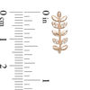 Thumbnail Image 2 of 1/10 CT. T.W. Diamond Leaf Drop Earrings in 10K Rose Gold