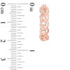 Thumbnail Image 3 of 1/5 CT. T.W. Diamond Chain Link Hoop Earrings in 10K Rose Gold