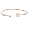 Thumbnail Image 1 of 1/5 CT. T.W. Diamond Rose Flex Bangle in 10K Rose Gold