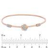 Thumbnail Image 2 of 1/5 CT. T.W. Diamond Rose Flex Bangle in 10K Rose Gold