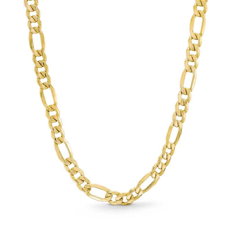 Main Image 1 of Made in Italy Men's 6.1mm Figaro Chain Necklace in Hollow 10K Gold - 22"