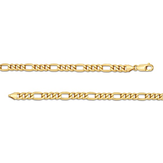 Made in Italy Men's 6.1mm Figaro Chain Necklace in Hollow 10K Gold - 22"