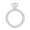 Thumbnail Image 3 of 9.0mm Lab-Created White Sapphire Eternity Shank Ring in Sterling Silver