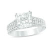 Thumbnail Image 0 of 8.0mm Princess-Cut Lab-Created White Sapphire Ring in Sterling Silver