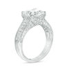 Thumbnail Image 1 of 8.0mm Princess-Cut Lab-Created White Sapphire Ring in Sterling Silver