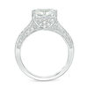 Thumbnail Image 2 of 8.0mm Princess-Cut Lab-Created White Sapphire Ring in Sterling Silver
