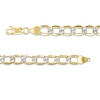 Thumbnail Image 2 of Made in Italy Men's 6.0mm Diamond-Cut Curb Chain Necklace in Hollow 10K Two-Tone Gold - 22"