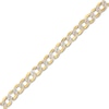 Thumbnail Image 0 of Made in Italy Men's 6.0mm Diamond-Cut Curb Chain Bracelet in Hollow 10K Two-Tone Gold - 8.5"