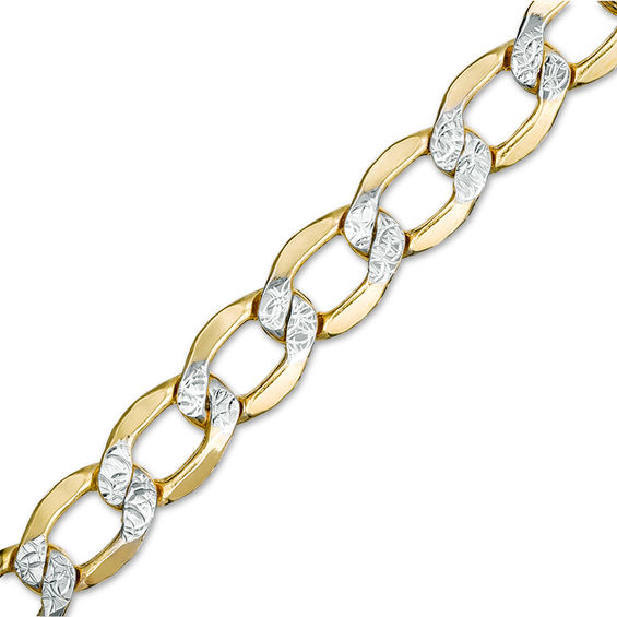 Made in Italy Men's 5.7mm Diamond-Cut Hollow Figaro Chain Bracelet