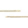 Thumbnail Image 2 of Made in Italy Men's 6.0mm Diamond-Cut Curb Chain Bracelet in Hollow 10K Two-Tone Gold - 8.5"