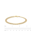 Thumbnail Image 3 of Made in Italy Men's 6.0mm Diamond-Cut Curb Chain Bracelet in Hollow 10K Two-Tone Gold - 8.5"