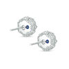 Thumbnail Image 2 of 6.5mm Lab-Created White Sapphire Vintage-Style Stud Earrings in Sterling Silver