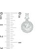 Thumbnail Image 1 of 7.0mm Lab-Created White Sapphire Frame Drop Earrings in Sterling Silver