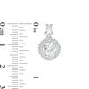 Thumbnail Image 2 of 7.0mm Lab-Created White Sapphire Frame Drop Earrings in Sterling Silver