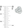 Thumbnail Image 2 of 1/6 CT. T.W. Diamond Love Knot Stud Earrings in Sterling Silver