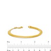 Thumbnail Image 3 of Made in Italy 5.3mm Satin S-Link Chain Bracelet in Hollow 14K Gold - 7.5"