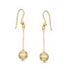 Thumbnail Image 0 of Made in Italy Diamond-Cut Bead Chain Drop Earrings in 14K Gold