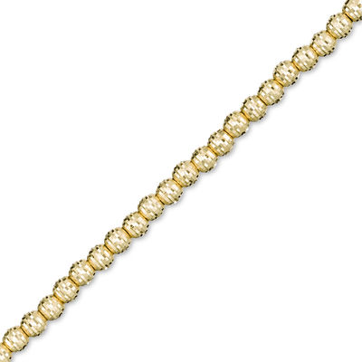 yellow gold beaded bracelet