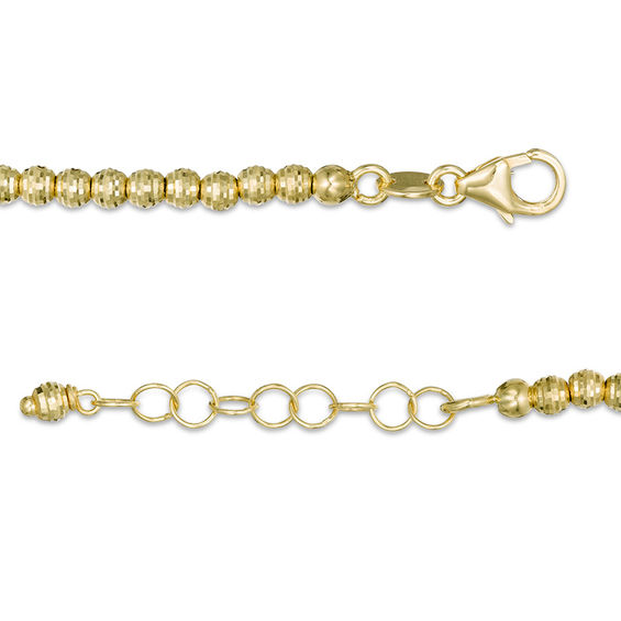 Made in Italy Diamond-Cut Bead Bracelet in 14K Gold - 8.0"