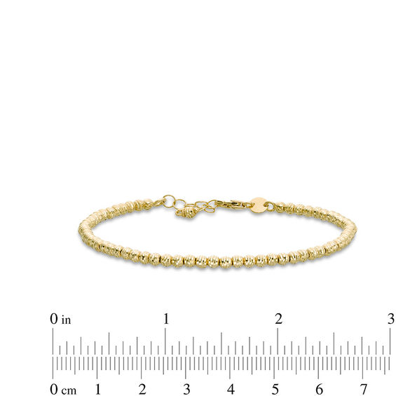 Made in Italy Diamond-Cut Bead Bracelet in 14K Gold - 8.0"