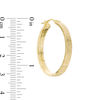 Thumbnail Image 3 of Made in Italy 25.0mm Diamond-Cut Inside-Out Hoop Earrings in 14K Gold