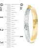 Thumbnail Image 2 of Made in Italy 30.0mm Diamond-Cut Inside-Out Hoop Earrings in 14K Two-Tone Gold