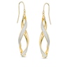 Thumbnail Image 1 of Made in Italy Glitter Enamel Infinity Ribbon Drop Earrings in 14K Gold