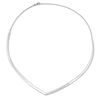 Thumbnail Image 1 of 1/6 CT. T.W. Diamond "V" Necklace in Sterling Silver - 17"