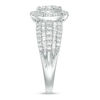 Thumbnail Image 3 of 1 CT. T.W. Diamond Double Frame Vintage-Style Multi-Row Engagement Ring in 10K White Gold