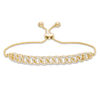 Thumbnail Image 0 of 1/2 CT. T.W. Diamond Interlocking Curb Link Bolo Bracelet in 10K Gold - 9.5"