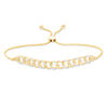 Thumbnail Image 1 of 1/4 CT. T.W. Diamond Interlocking Curb Link Bolo Bracelet in 10K Gold - 9.5"