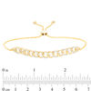 Thumbnail Image 3 of 1/4 CT. T.W. Diamond Interlocking Curb Link Bolo Bracelet in 10K Gold - 9.5"
