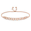 Thumbnail Image 0 of 1/4 CT. T.W. Diamond Interlocking Curb Link Bolo Bracelet in 10K Rose Gold - 9.5"