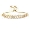 Thumbnail Image 1 of 1 CT. T.W. Diamond Interlocking Curb Link Bolo Bracelet in 10K Gold - 9.5"