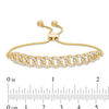 Thumbnail Image 2 of 1 CT. T.W. Diamond Interlocking Curb Link Bolo Bracelet in 10K Gold - 9.5"