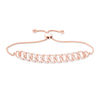 Thumbnail Image 1 of 1 CT. T.W. Diamond Interlocking Curb Link Bolo Bracelet in 10K Rose Gold - 9.5"