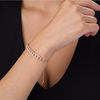 Thumbnail Image 2 of 1 CT. T.W. Diamond Interlocking Curb Link Bolo Bracelet in 10K Rose Gold - 9.5"