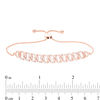 Thumbnail Image 3 of 1 CT. T.W. Diamond Interlocking Curb Link Bolo Bracelet in 10K Rose Gold - 9.5"
