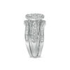 Thumbnail Image 3 of 1/3 CT. T.W. Composite Diamond Oval Frame Three Piece Bridal Set in Sterling Silver